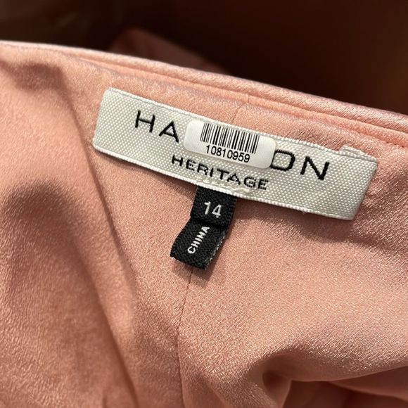 LAST CHANCE BEFORE DONATED- Halston Heritage Strapless Flounce Skirt Satin Dress - Picture 4 of 4